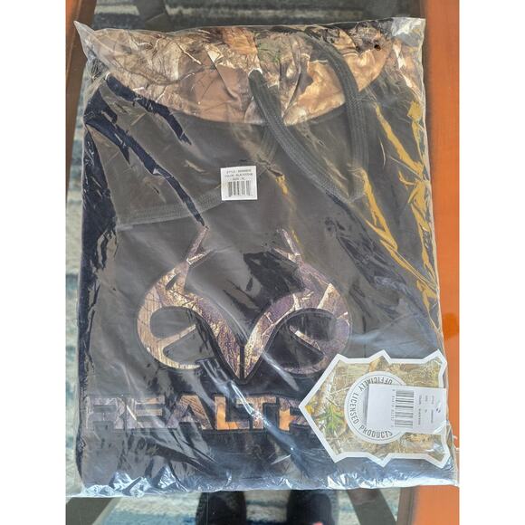 Realtree Hoodie Mens XL Buckhorn River Xtra Camo Sweatshirt Logo Hunting - Picture 3 of 3